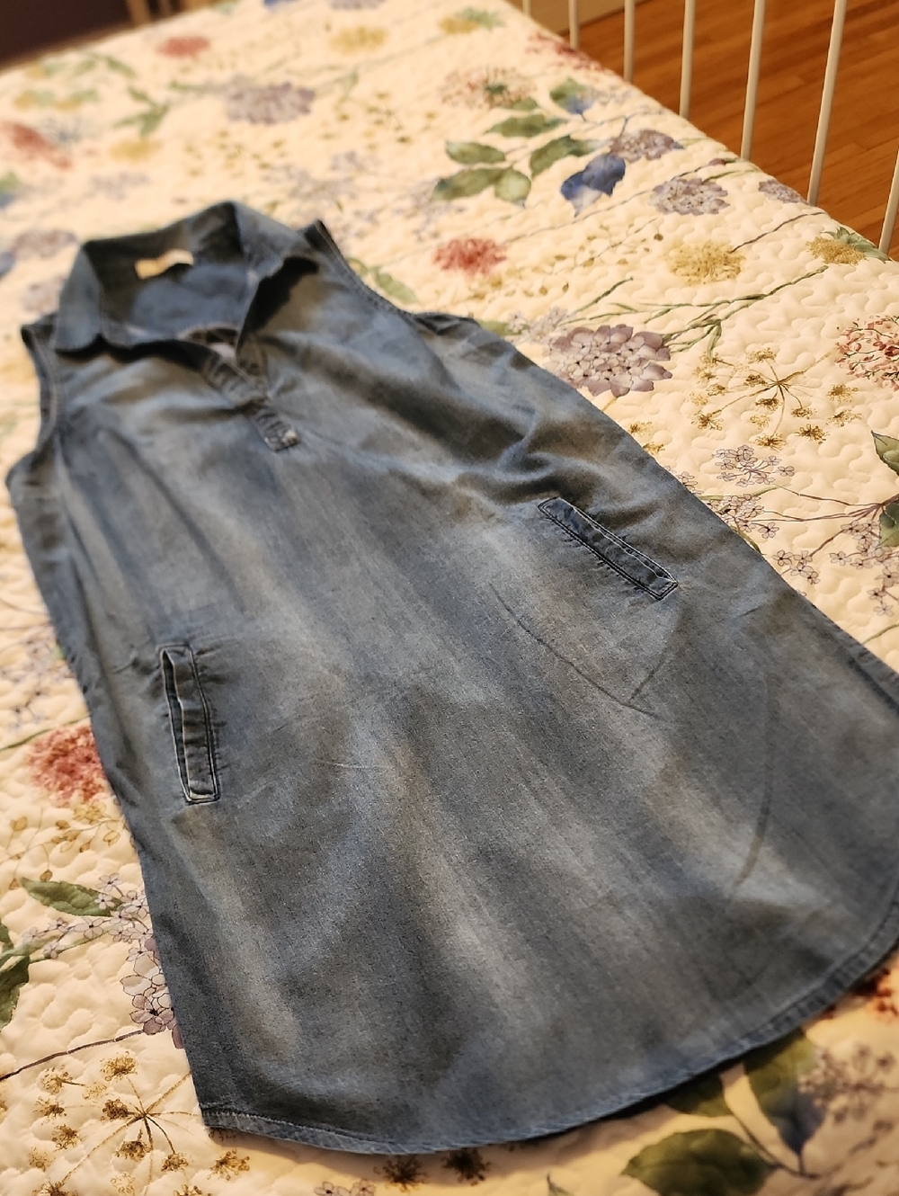 Suzy Shier Light Blue Denim Shirt Dress